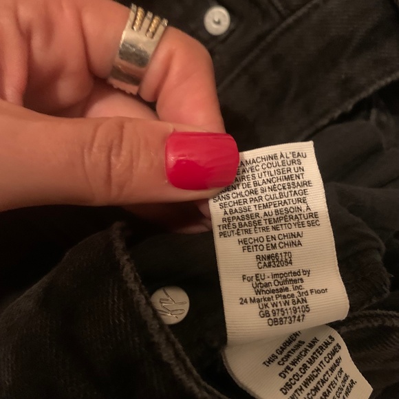 NWOT FREE PEOPLE Super Flare V-Waist black Jeans - Picture 6 of 6